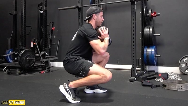Performing Single Leg Squats In the PUMA PWR Nitro Squared