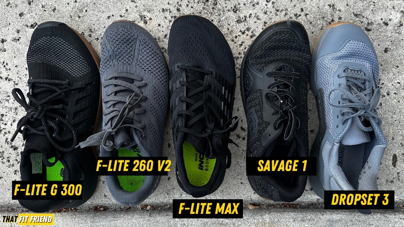 Inov8 F Lite Max Toe Box Comparison