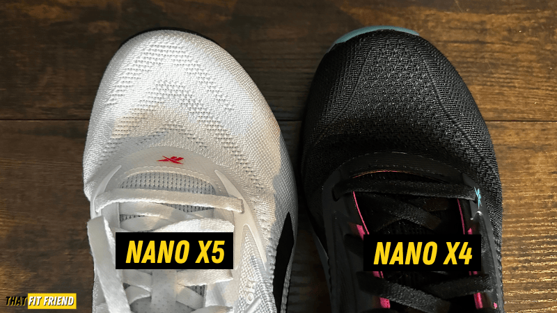 Reebok Nano X5 vs X4 Toe Box