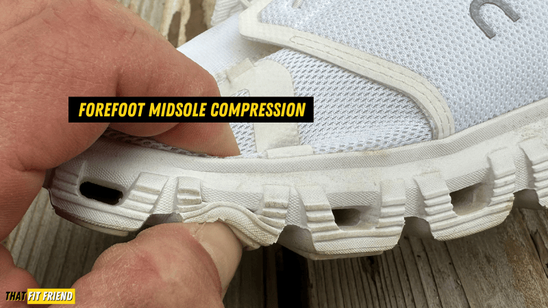 On Cloud 6 Forefoot Midsole Compression