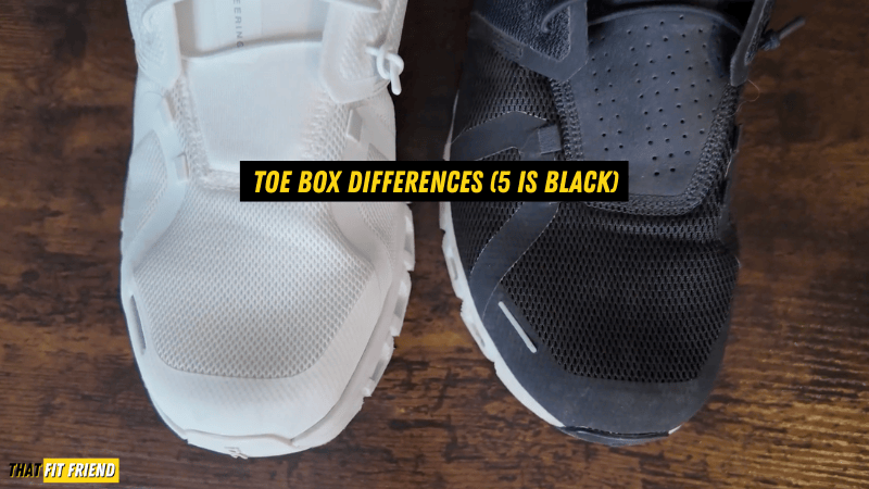 On Cloud 6 vs 5 Toe Box